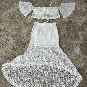 Esley White Lace Wedding Dress